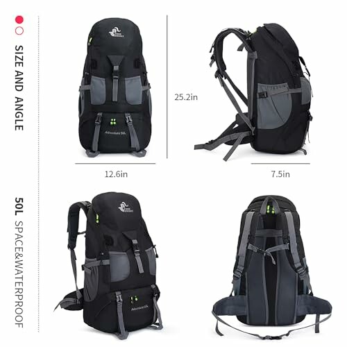 Bseash 50L Hiking Backpack