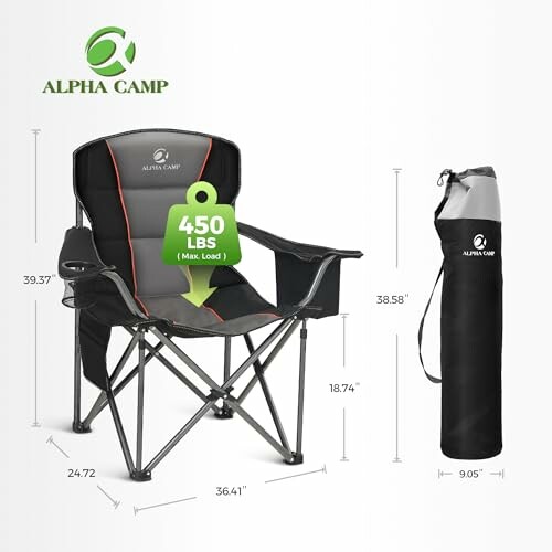 ALPHA CAMP Oversized Camping Folding Chair