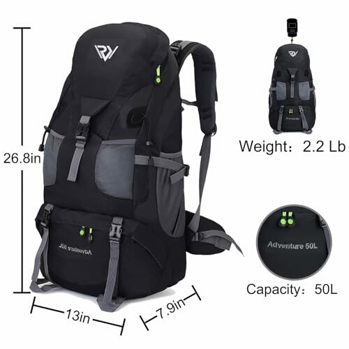 50L Hiking Backpack