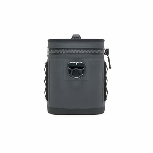 Black insulated cooler bag with zipper