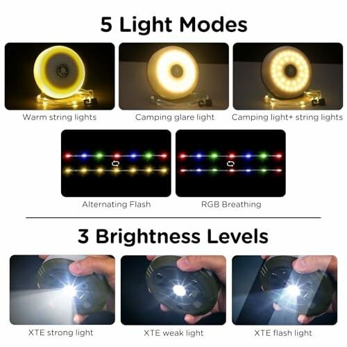 Image showing the 2-in-1 quick storage design of the OGERY Camping String Lights