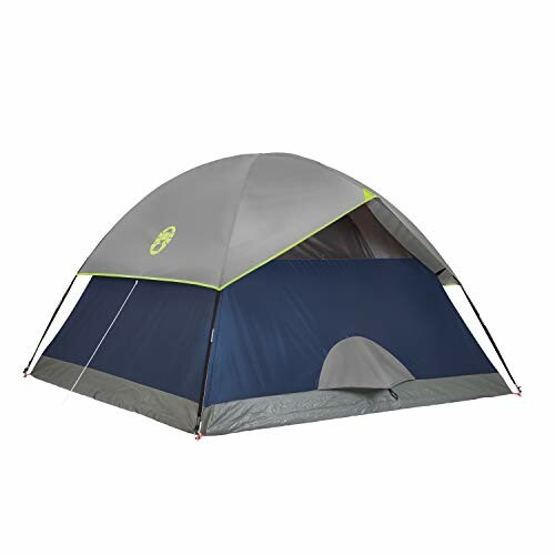 Blue and gray dome camping tent