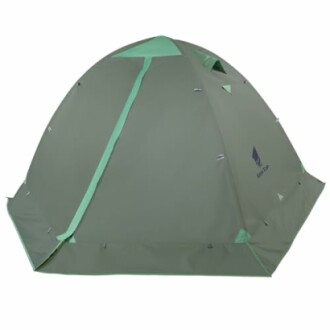 Green dome camping tent