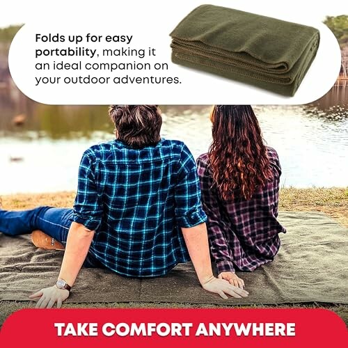 Olive Drab Green Warm Fire Retardant Blanket